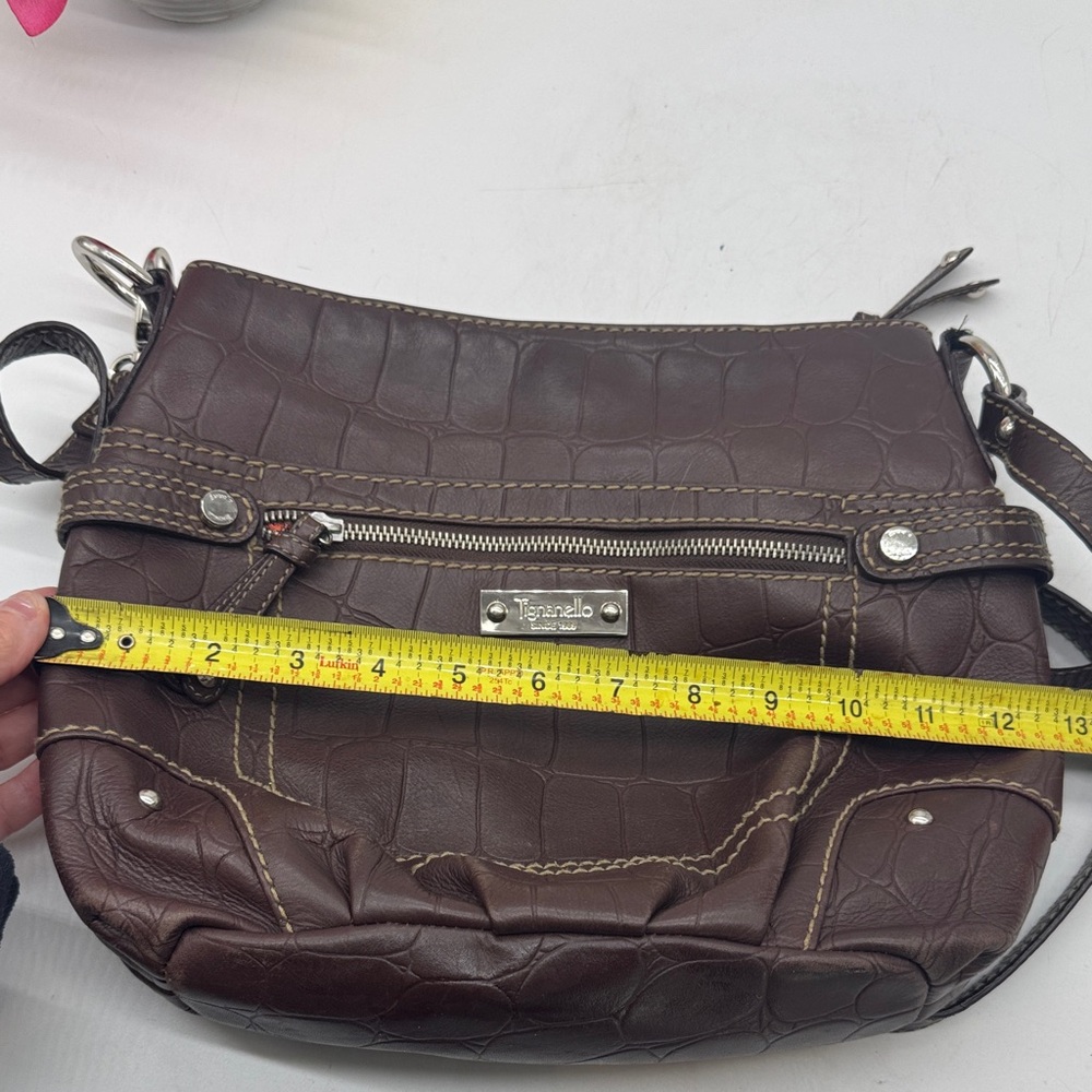 Tignanello Dark Brown Croc-Embossed Crossbody Bag BRN9332D - Picture 9 of 11